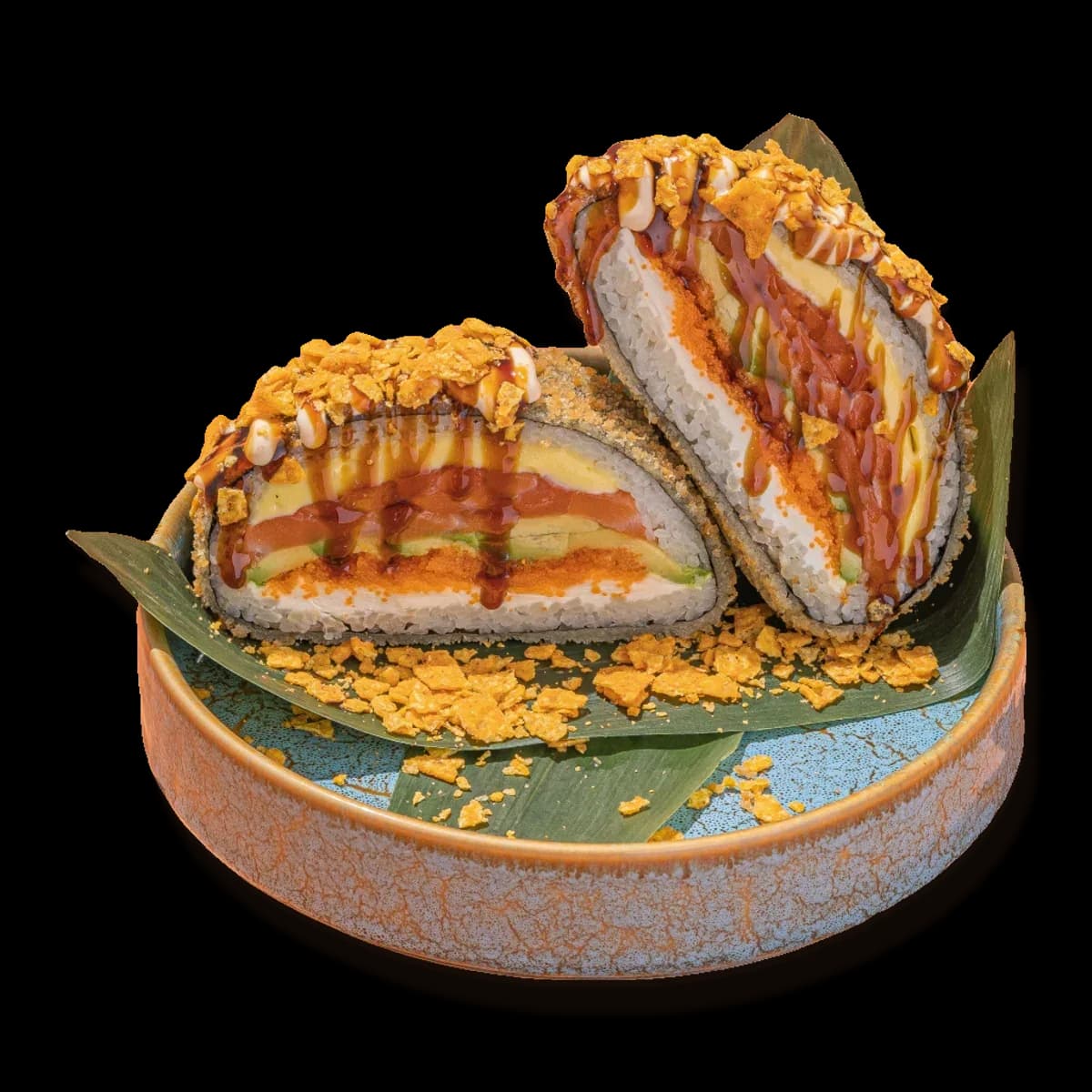 Crunchy Cheese Salmon Burger